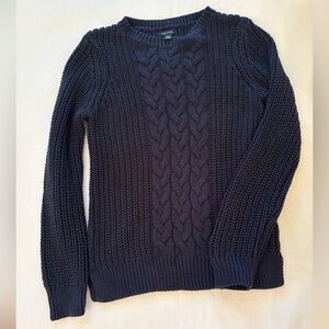 Nautica Dark Blue Cable Knit Sweater